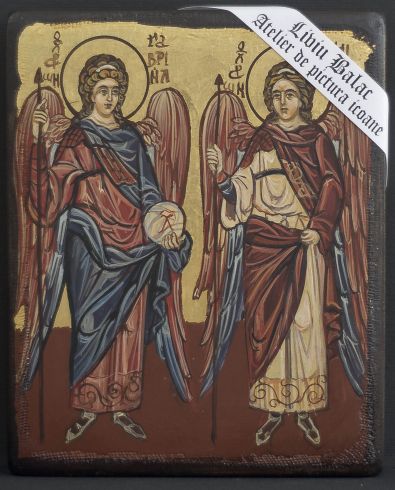 Icoana Pictata Sfintii Arhangheli Mihail si Gavriil